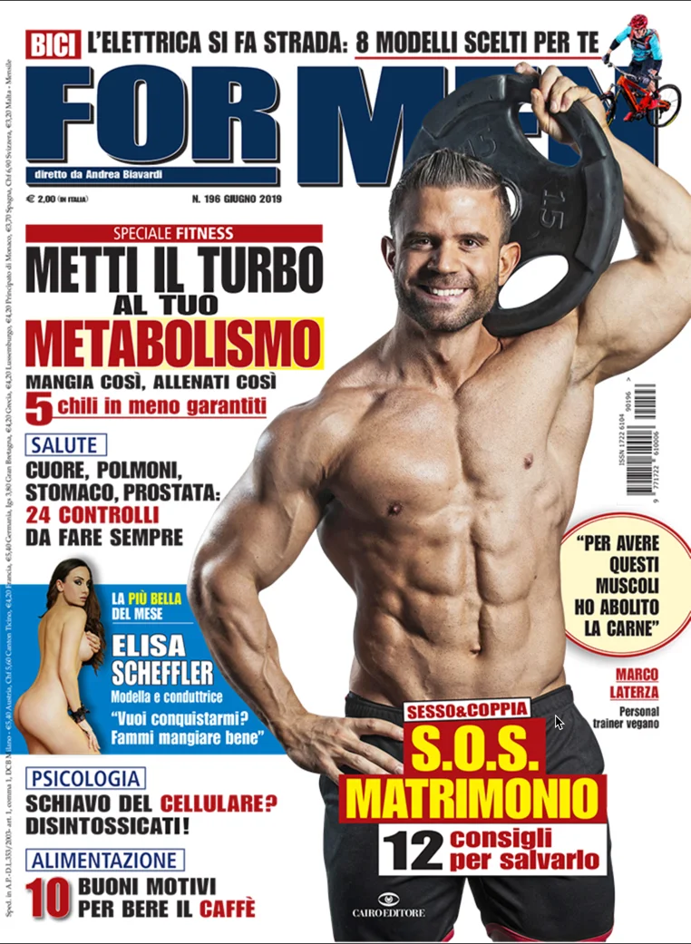 Marco Laterza auf dem Cover von For Men