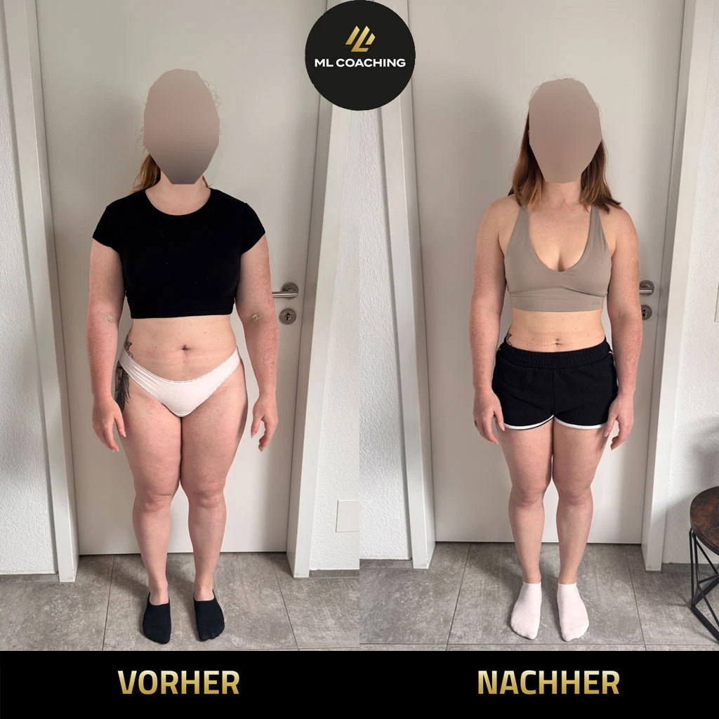 Körpertransformation Vorher-Nachher Vergleich, Klientin von Marco Laterza Zürich