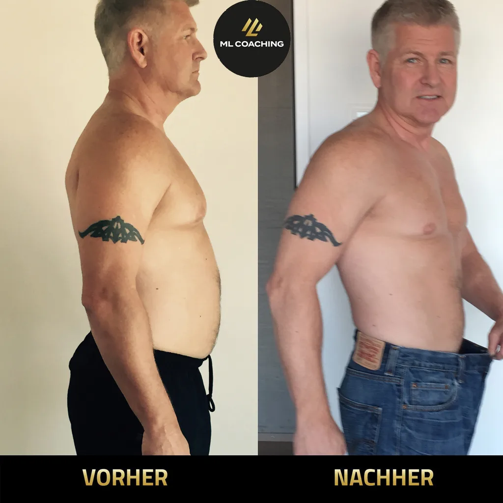 Vorher-nachher Transformation eines COO bei Marco Laterza Personal Training Zürich: Körperfett von 25,5 % auf 18,8 % in 3 Monate